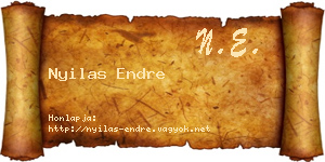 Nyilas Endre névjegykártya